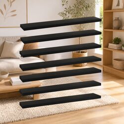 Reliable Black Bookshelf Boards - Practical Storage Solution