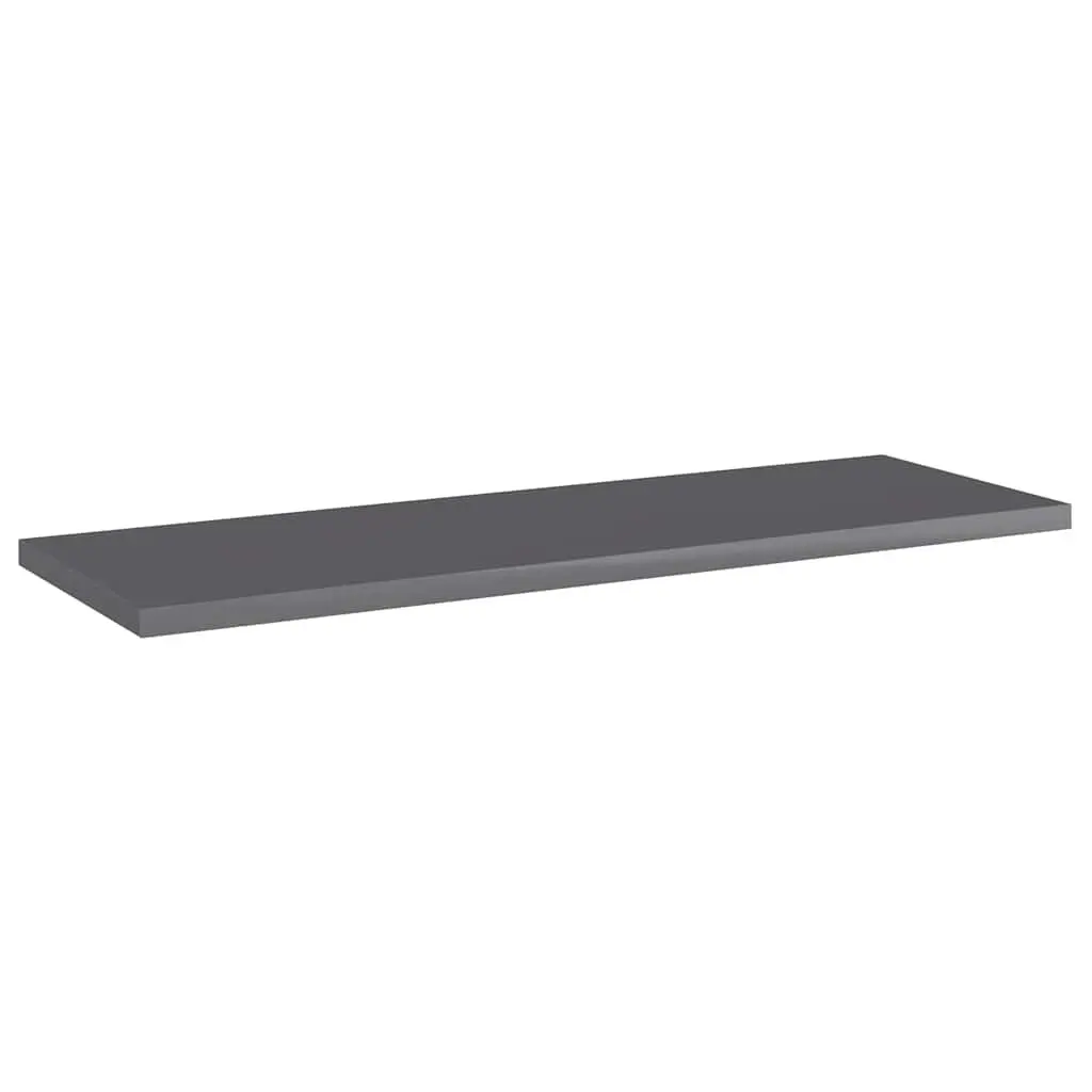 Bookshelf Boards Storage 60x20x1.5 cm Grey 4 Piece Engineered Wood
