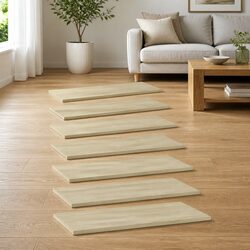 Bookshelf Boards 8 pcs Sonoma Oak Shelving Storage Panels Wall Mounted Wood