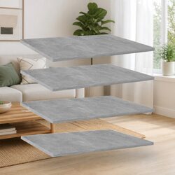 Reliable Floating Wall Shelves in Grey - 4 Piece Set
