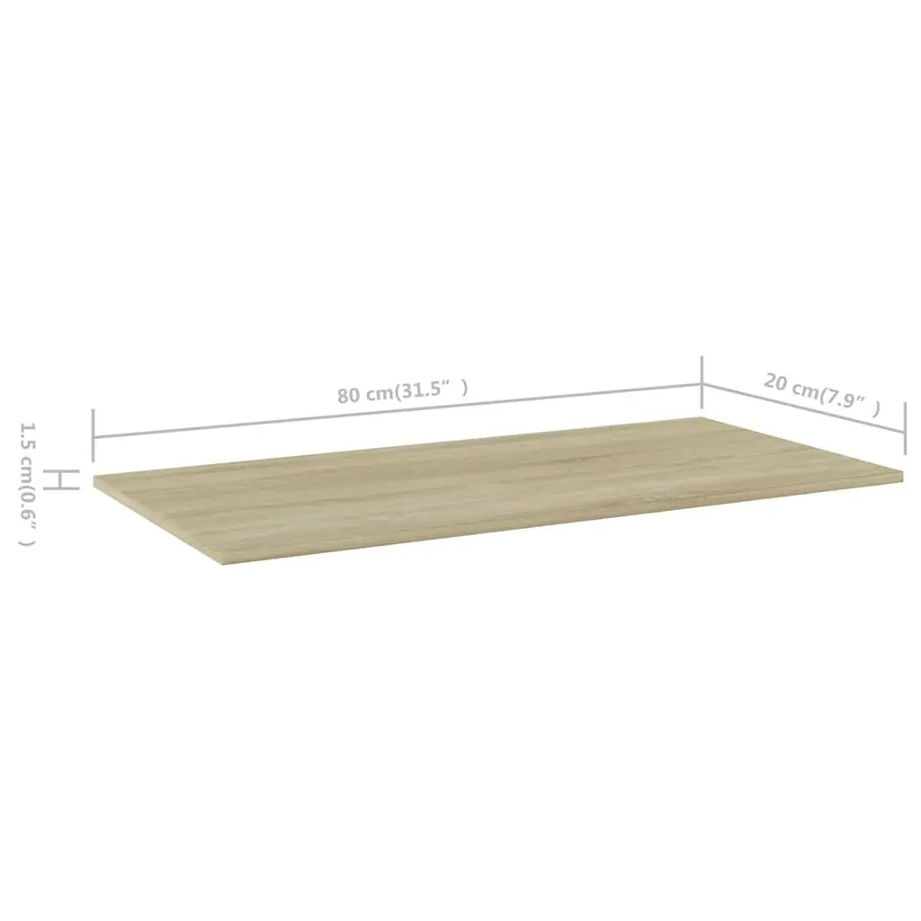 4-Piece Floating Bookshelf Board Set in Brown