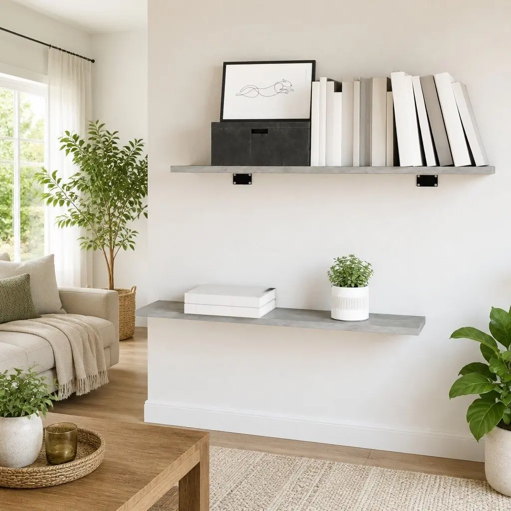 Grey Bookshelf Board Set