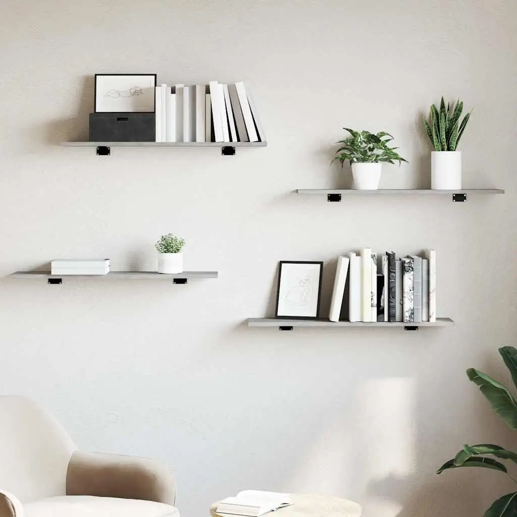 Grey Bookshelf Board Set