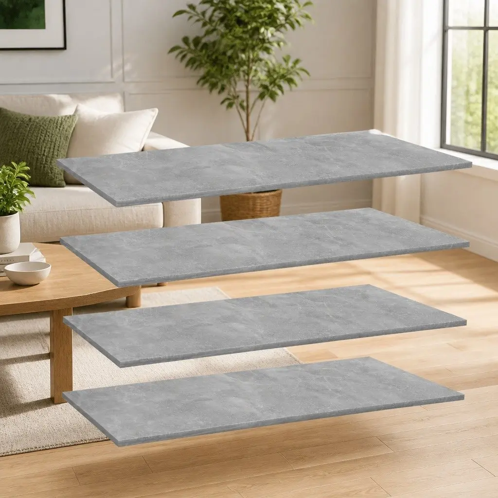 Grey Floating Bookshelf Boards