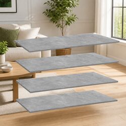 Reliable and Stylish Grey Floating Bookshelf Boards