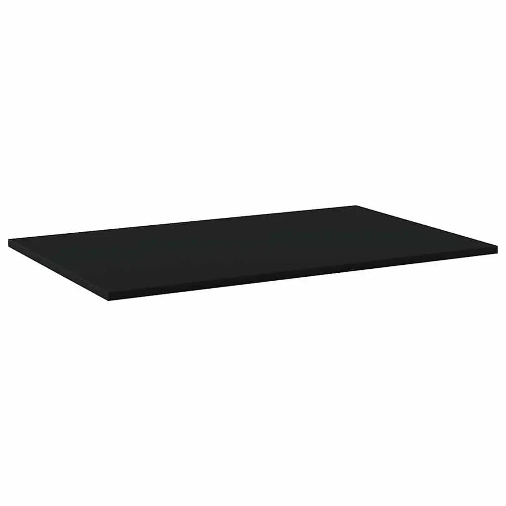 Floating Shelf Boards 4 Piece Black Wall Mounted Storage Shelving Panel Set