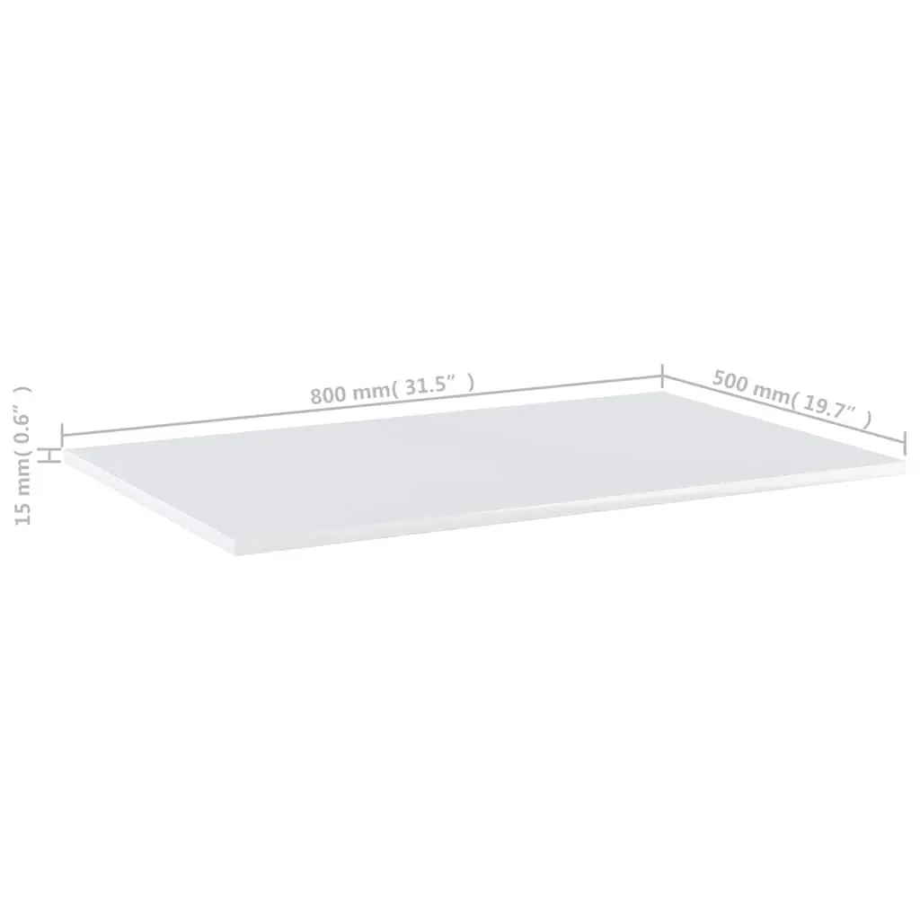 Floating Shelves Boards Storage Display Organizer 80 x 50 x 1.5 cm White 4 Piece