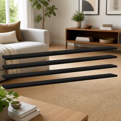 Affordable Black Floating Bookshelf Boards - 4 Piece Set
