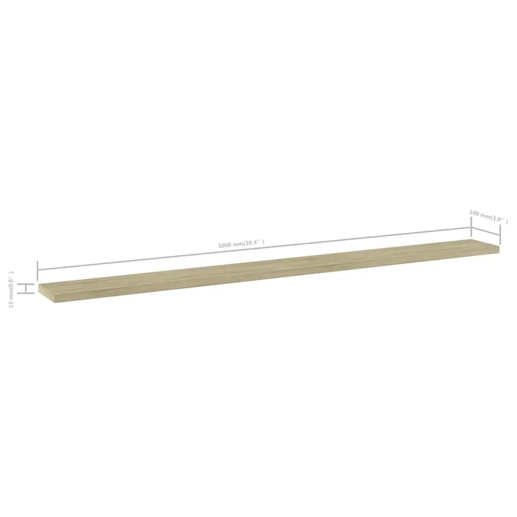 Bookshelf Boards 4 Pieces Wall Shelves Storage Solution Brown Floating Shelving