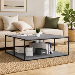 Practical Grey Wall Storage Shelves - Set of 4