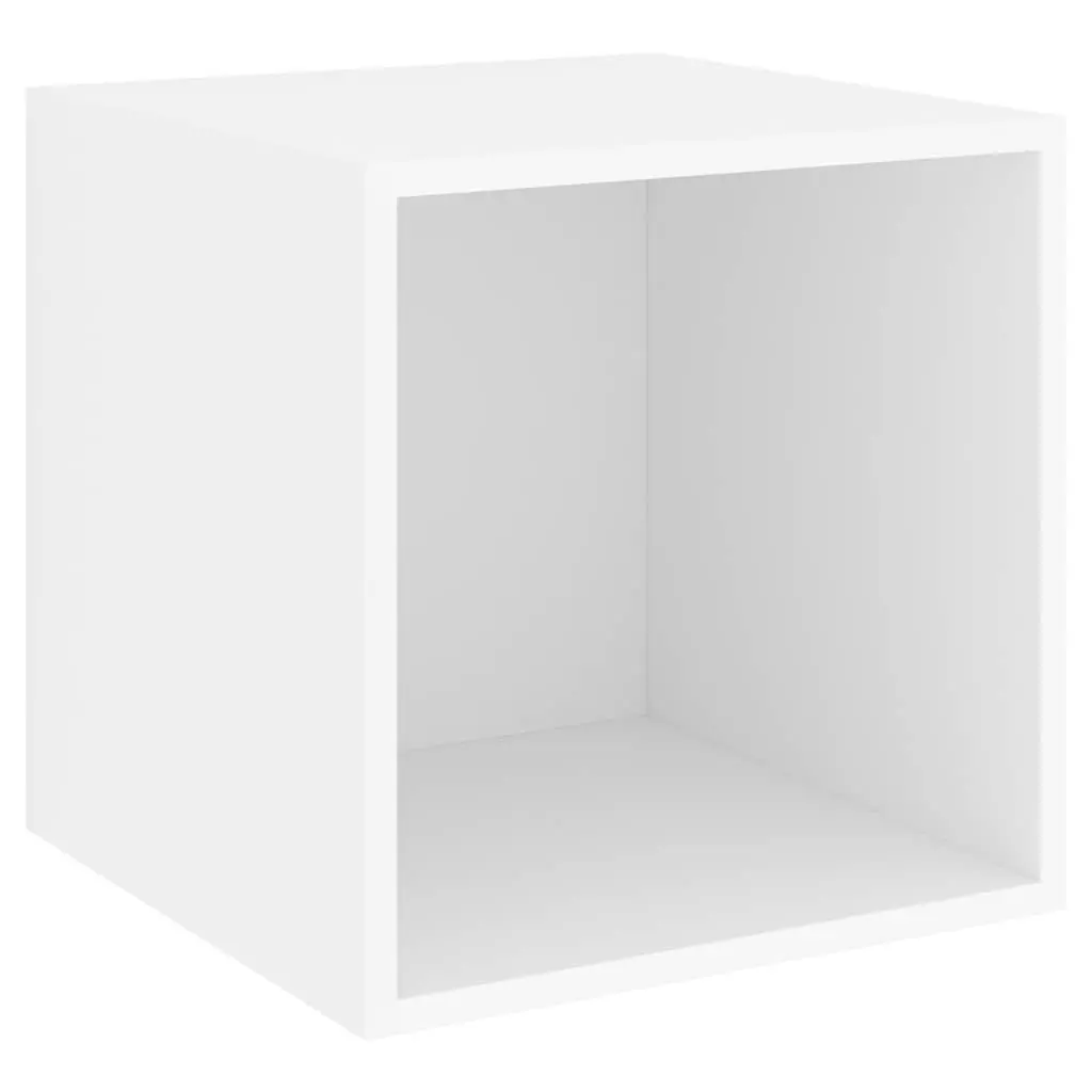 White Wall Cabinets 2 pcs 37x37x37 cm Set