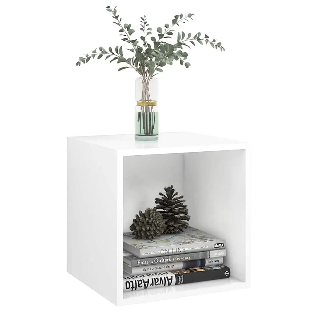 White Wall Cabinets 2 pcs 37x37x37 cm Set