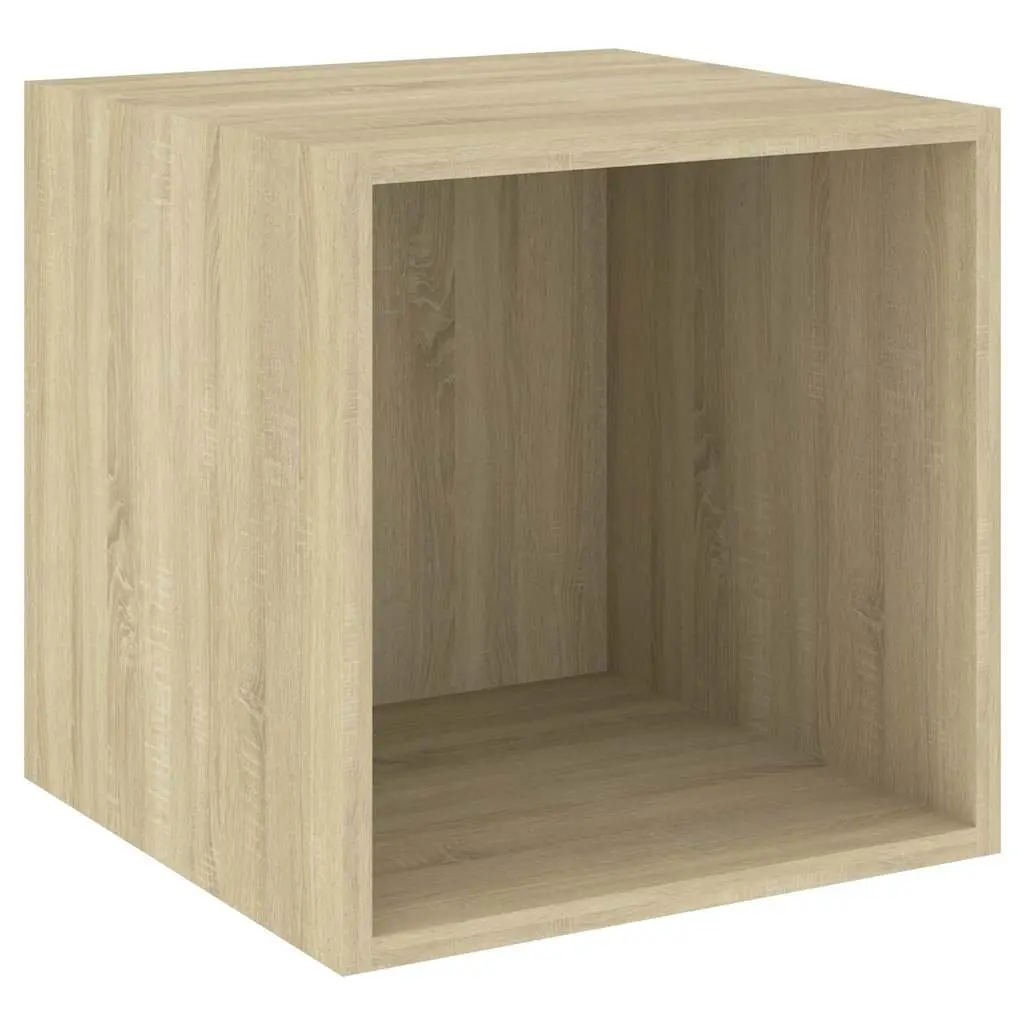 Wall Cabinet Storage Shelves 37x37x37 cm Engineered Wood Brown Set of 2