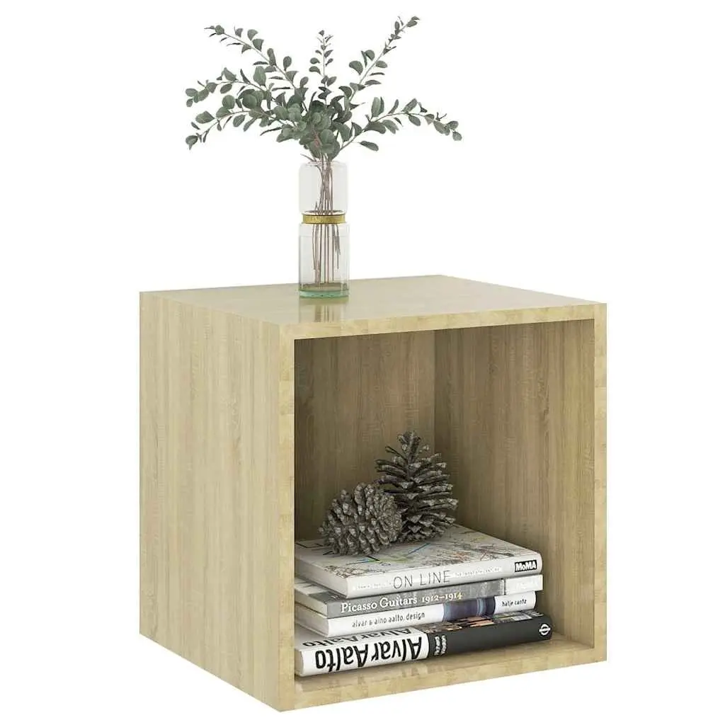 Wall Cabinet Storage Shelves 37x37x37 cm Engineered Wood Brown Set of 2