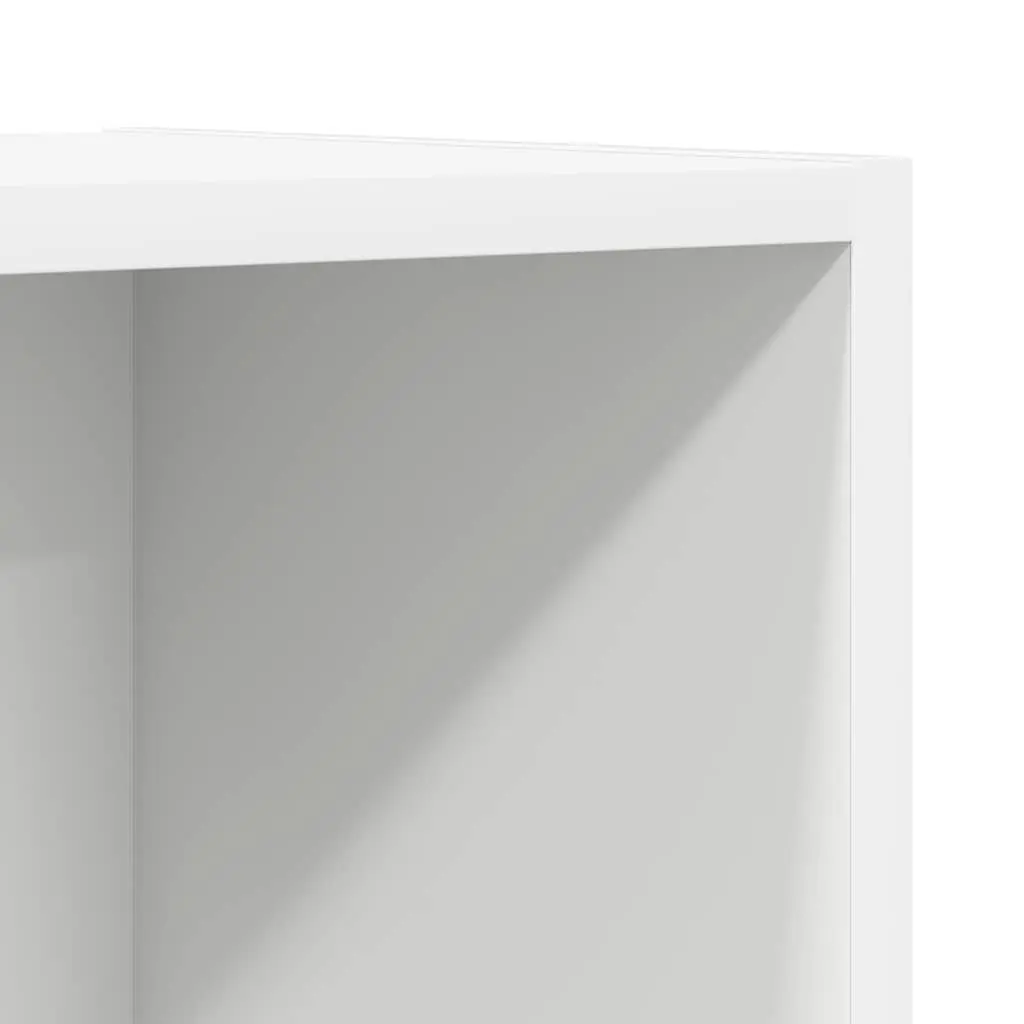 Wall-mounted TV Cabinet White Storage Unit 3 Compartments Display Organiser