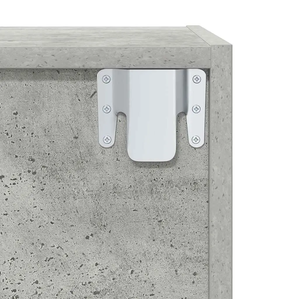 Wall-mounted TV Cabinet Grey 37x37x107cm Engineered Wood Storage Unit
