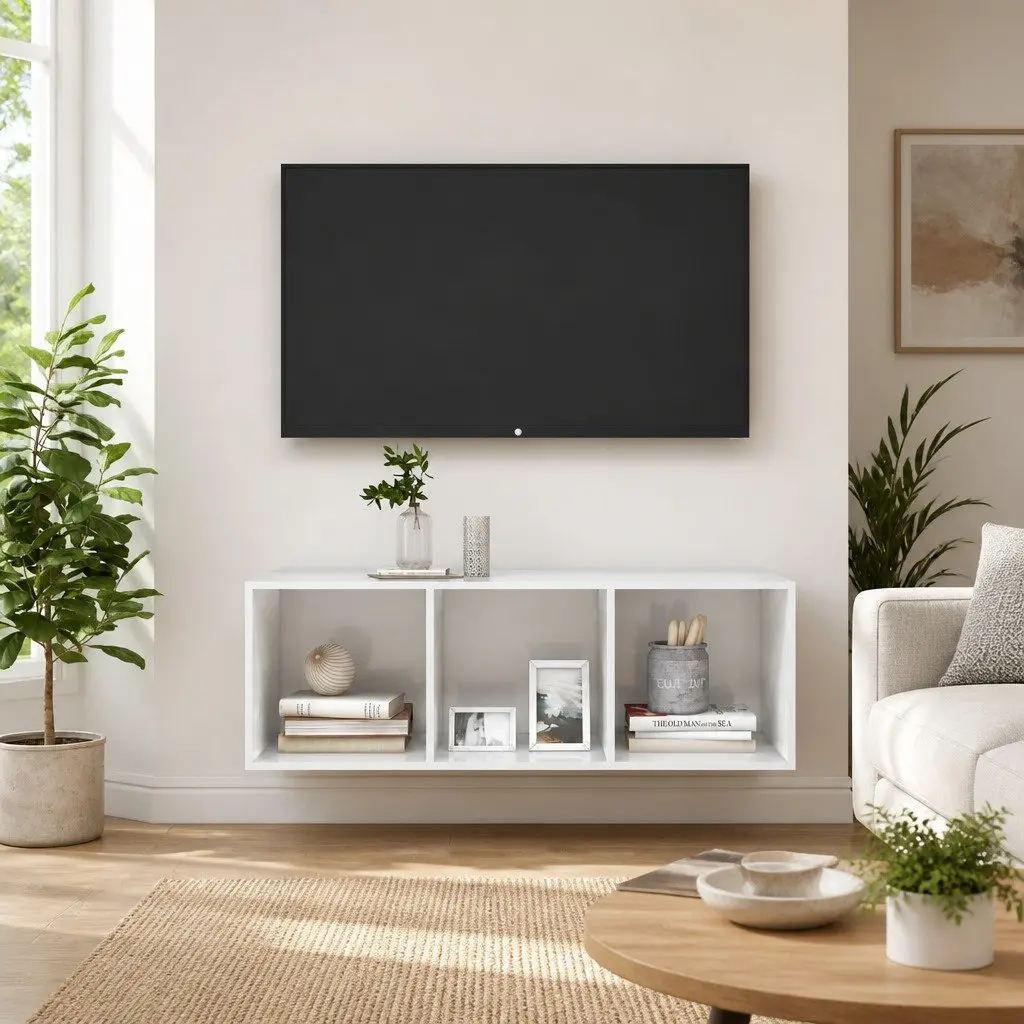 Wall-Mounted TV Cabinet with Ample Storage