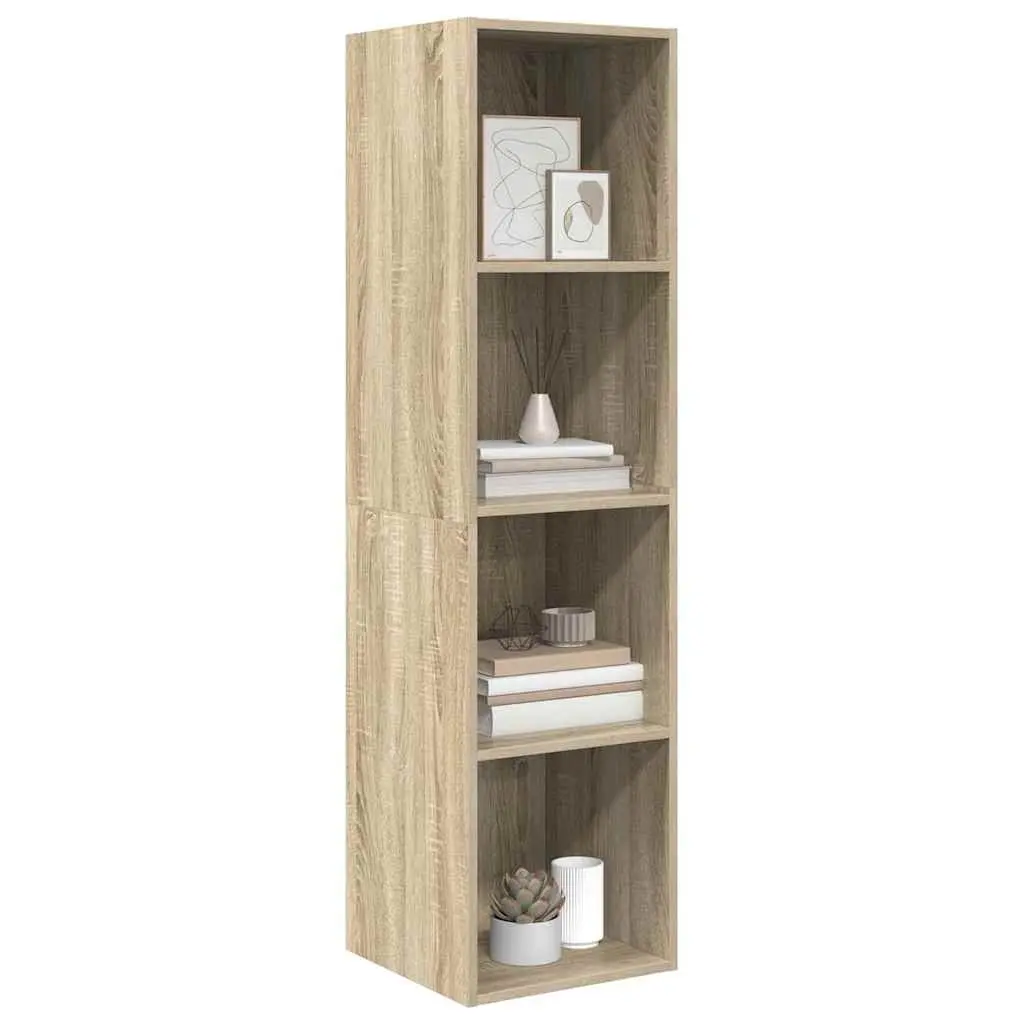 Wall-mounted TV Cabinet Organiser 37 x 37 x 142.5 cm Brown