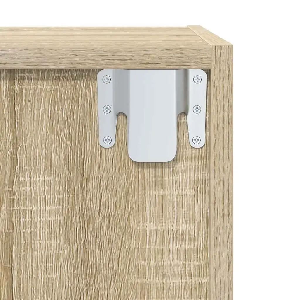 Wall-mounted TV Cabinet Organiser 37 x 37 x 142.5 cm Brown