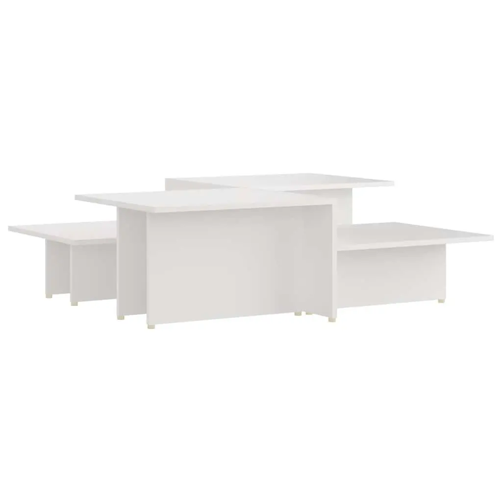 Coffee Tables Set of 2 White Nesting Accent Living Room Furniture Storage