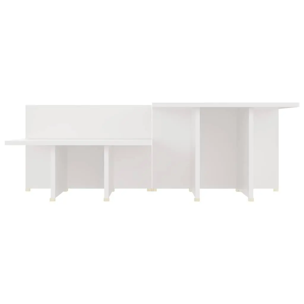 Coffee Tables Set of 2 White Nesting Accent Living Room Furniture Storage