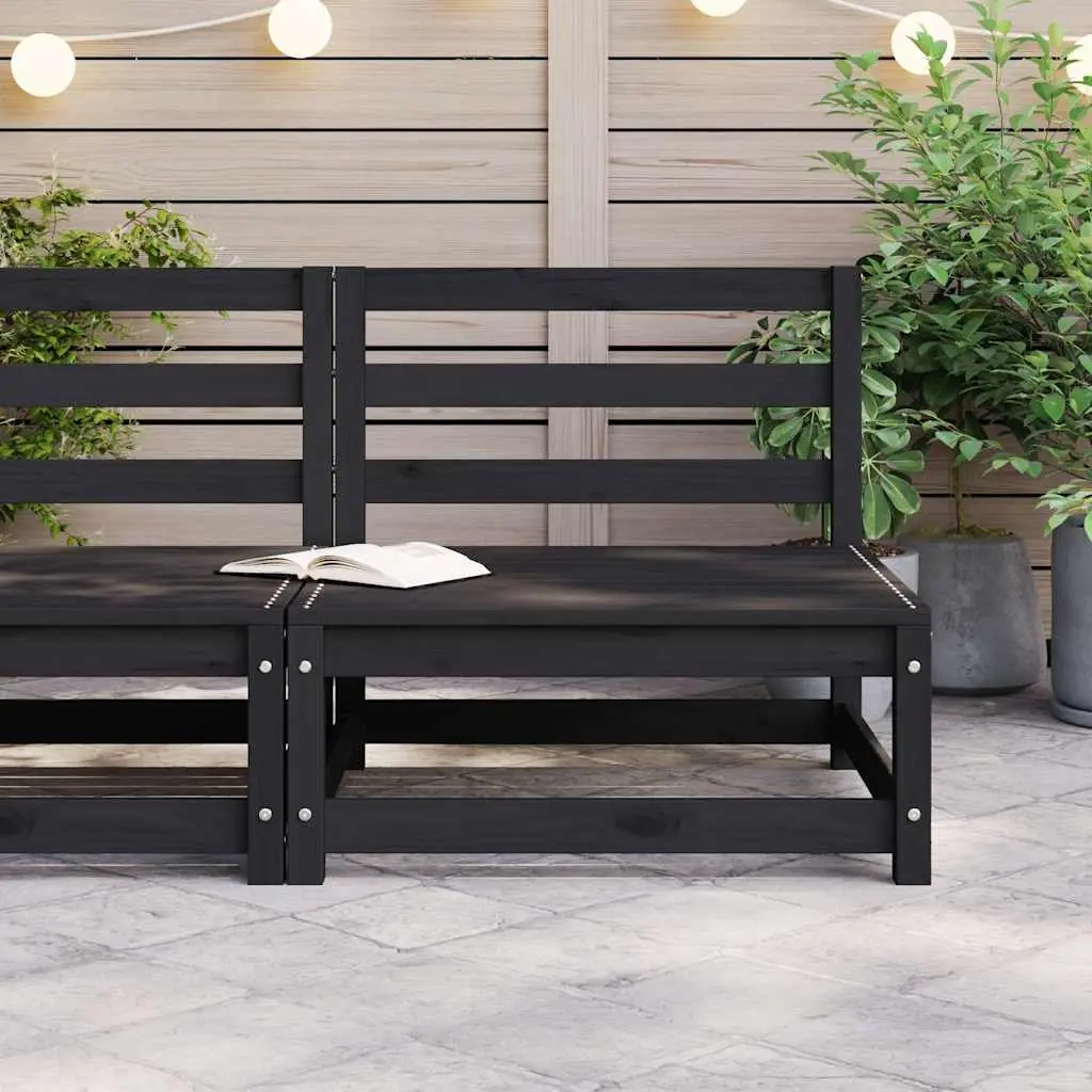 Black Modular Sofa for Outdoors