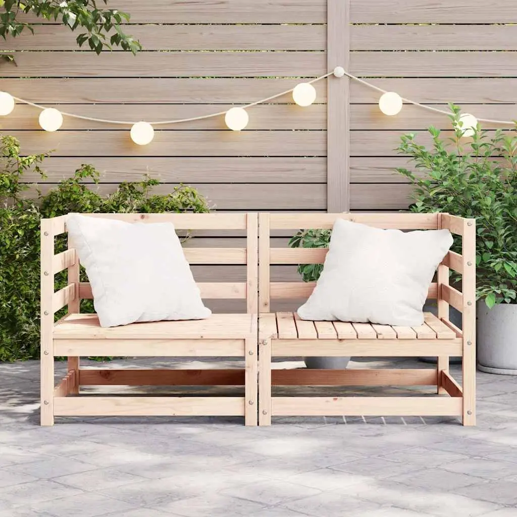 Outdoor Corner Sofa Garden Lounge Seating 2 Pieces Brown