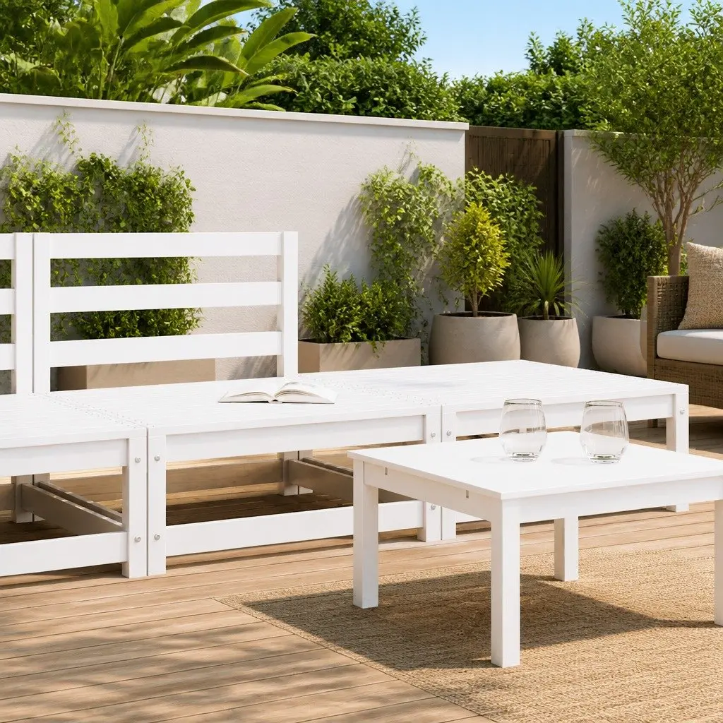 White Garden Lounge Set