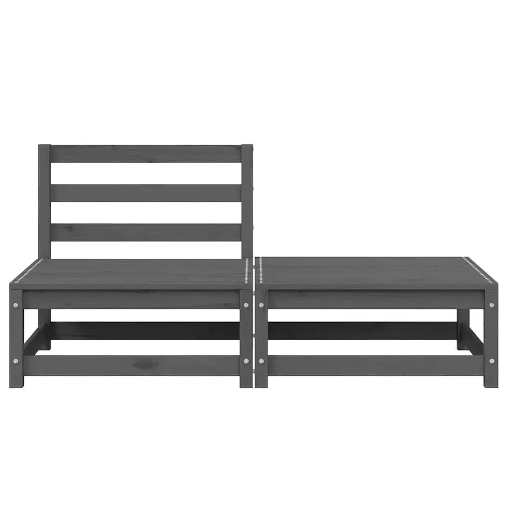Outdoor Sectional Sofa Lounge Set 2 Piece Grey