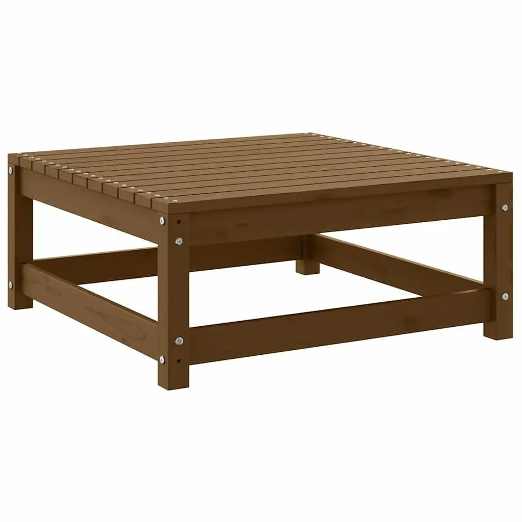 Outdoor Sectional Sofa Garden Lounge Set 3 Piece Brown Pinewood