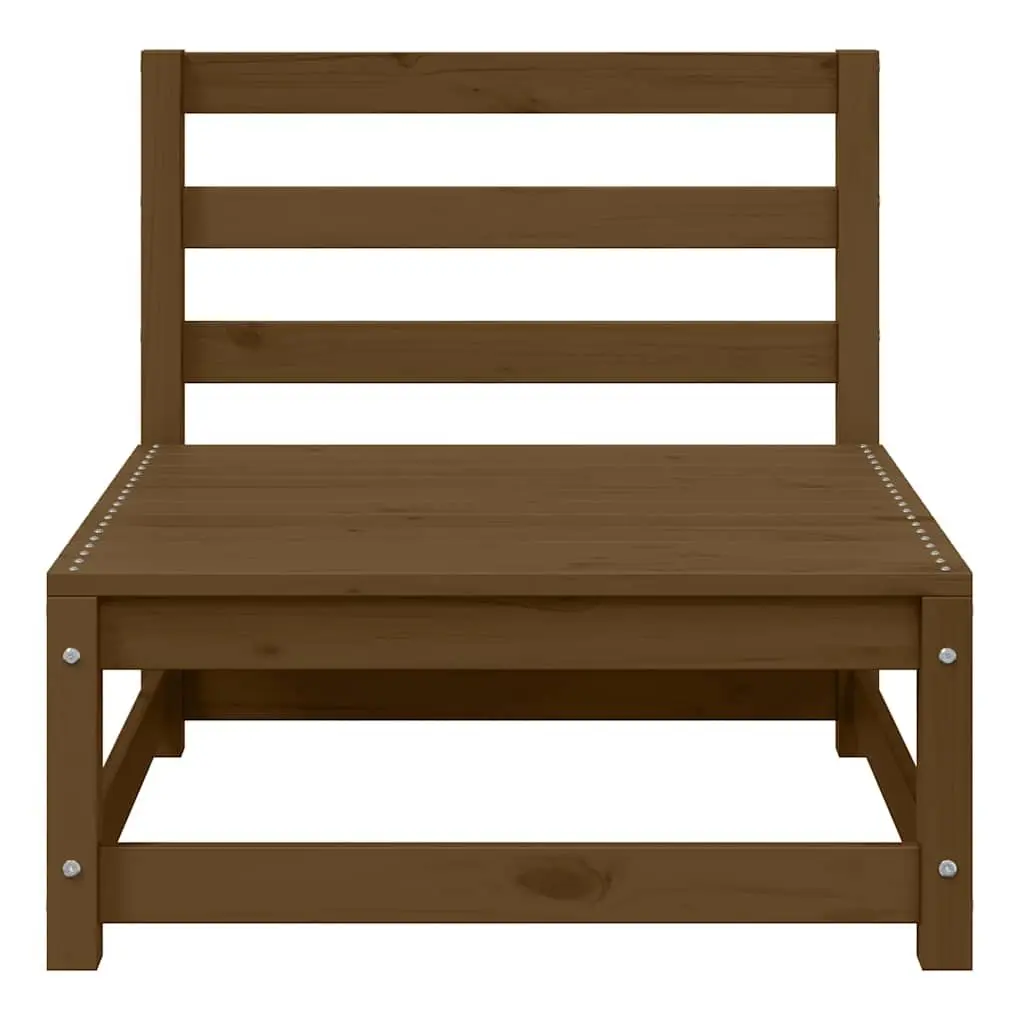 Outdoor Sectional Sofa Garden Lounge Set 3 Piece Brown Pinewood