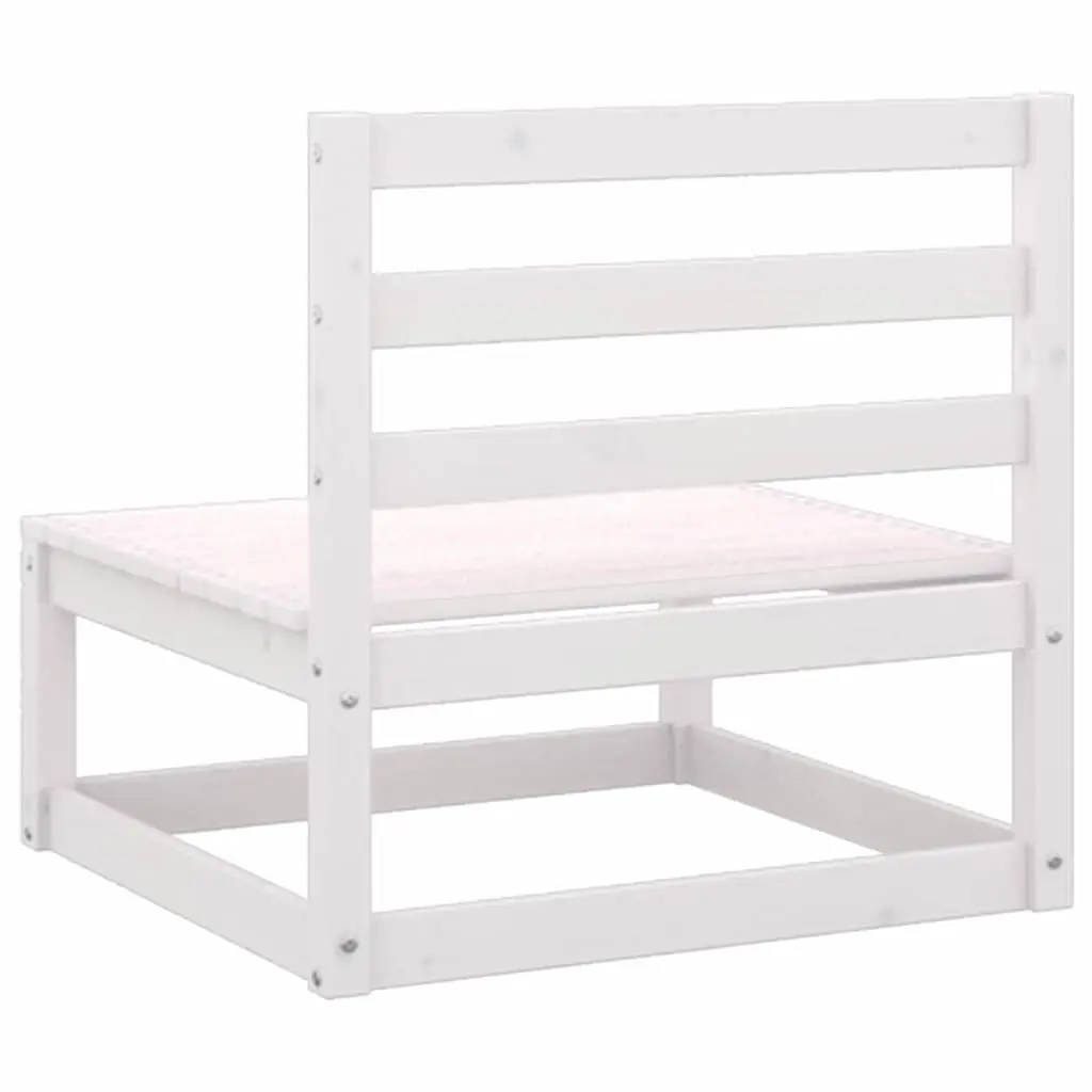 Garden Lounge Set 2 Piece Outdoor Sofa with Cushions White Pinewood