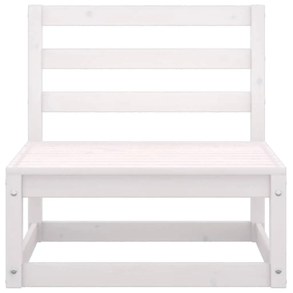 3 Piece Garden Lounge Set Outdoor Seating Sofa with Cushions White