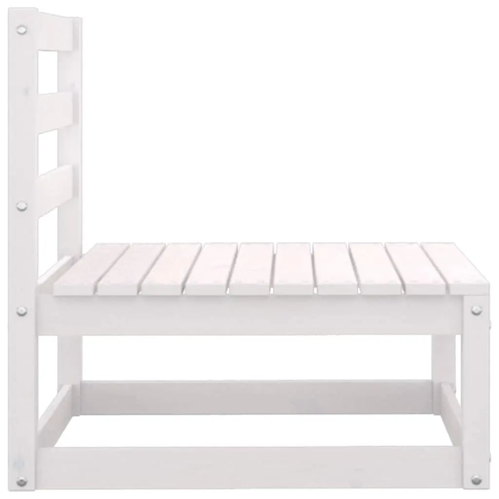 3 Piece Garden Lounge Set Outdoor Seating Sofa with Cushions White