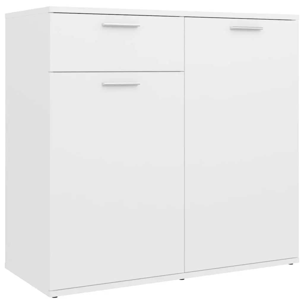 White Sideboard with Storage and Display Space 80x36x75cm