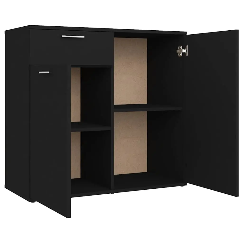 Black Sideboard with Ample Storage Space