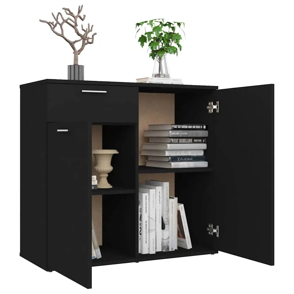 Black Sideboard with Ample Storage Space