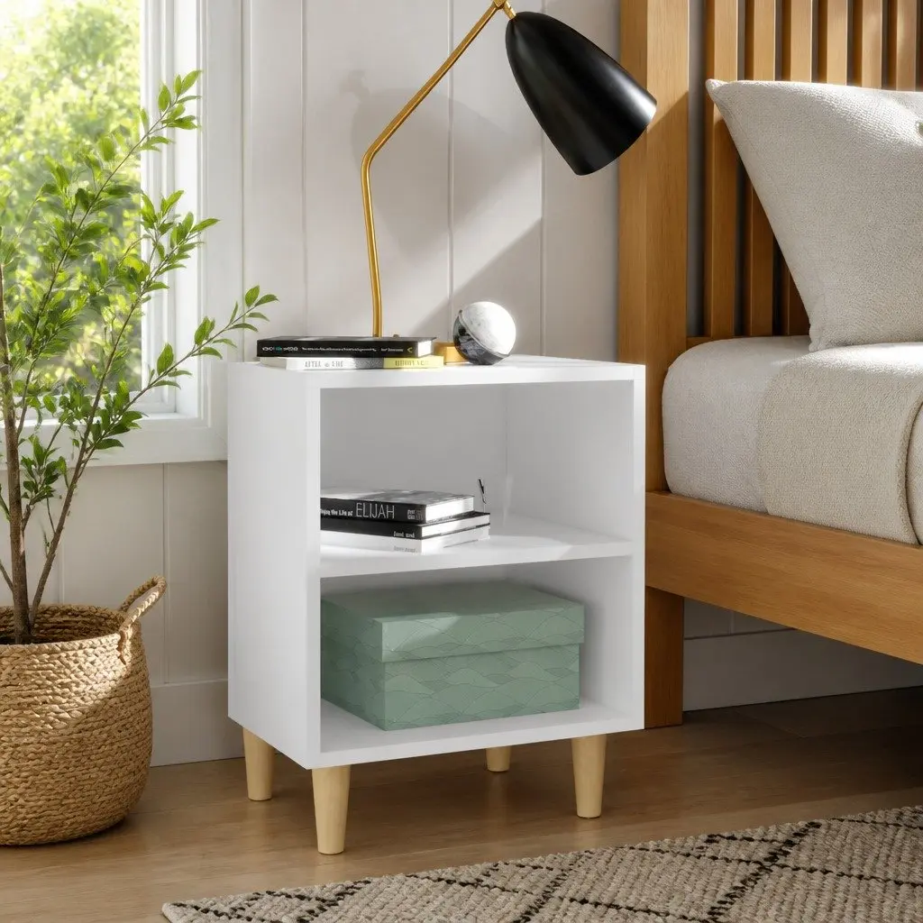 White Nightstand with Practicality and Style Combined