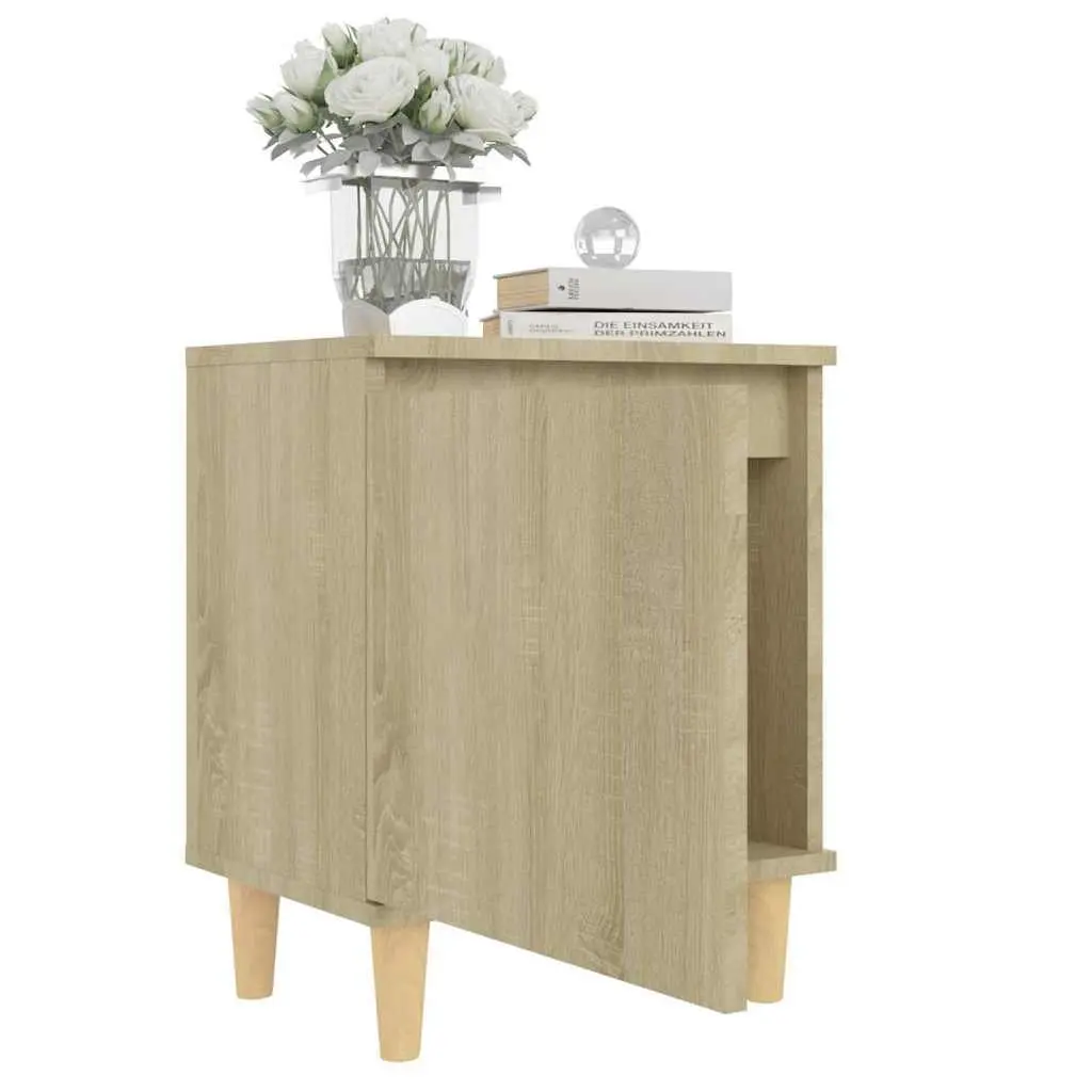 Bedside Table Storage Cabinet 40x30x50cm Sonoma Oak 2 Piece
