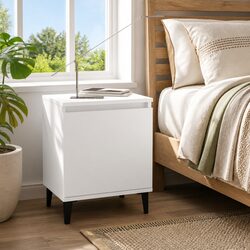Reliable White Nightstand with Functional Design