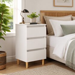 White Nightstand: Practical Storage with Scandinavian Design