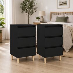 Practical Black Bedside Tables with Ample Storage