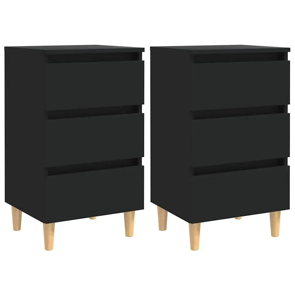 Black Bedside Tables with Ample Storage