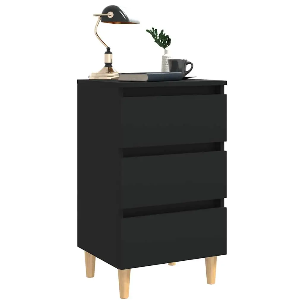 Black Bedside Tables with Ample Storage