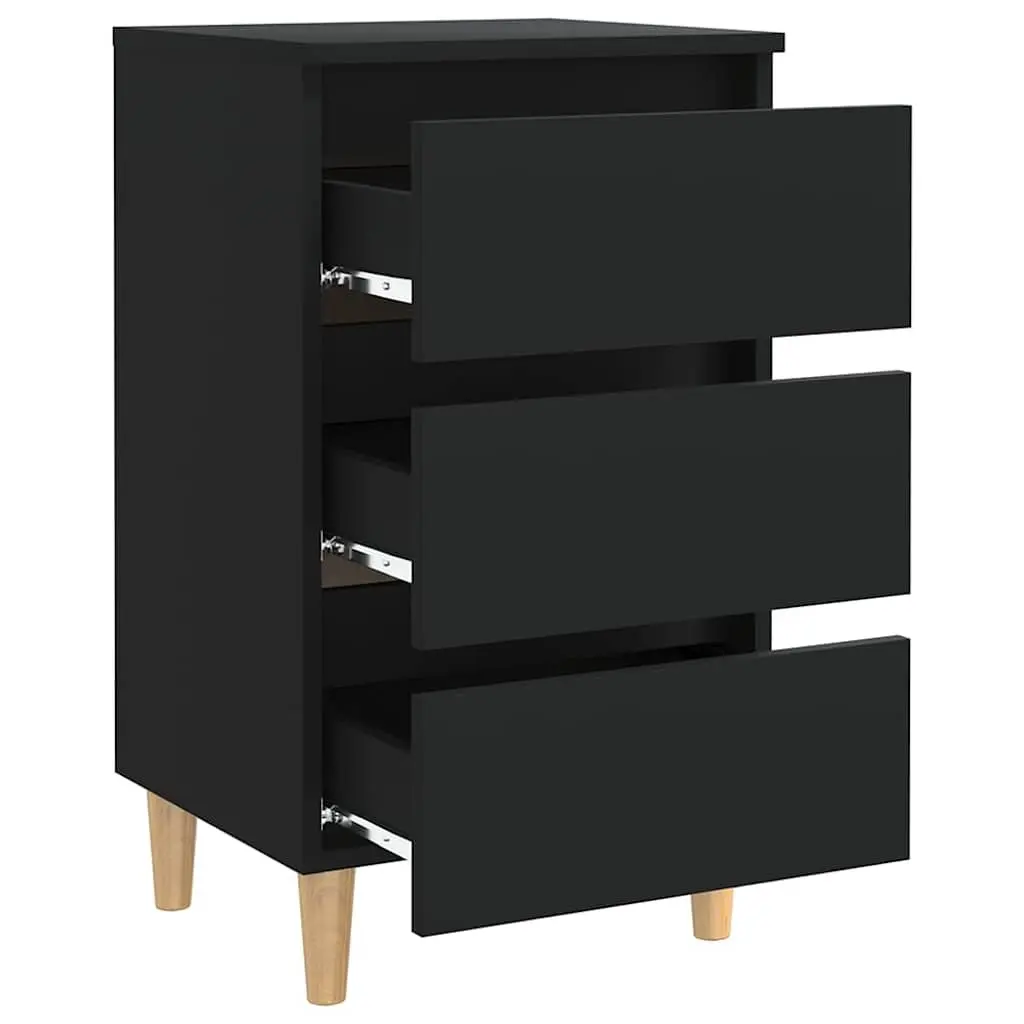 Black Bedside Tables with Ample Storage