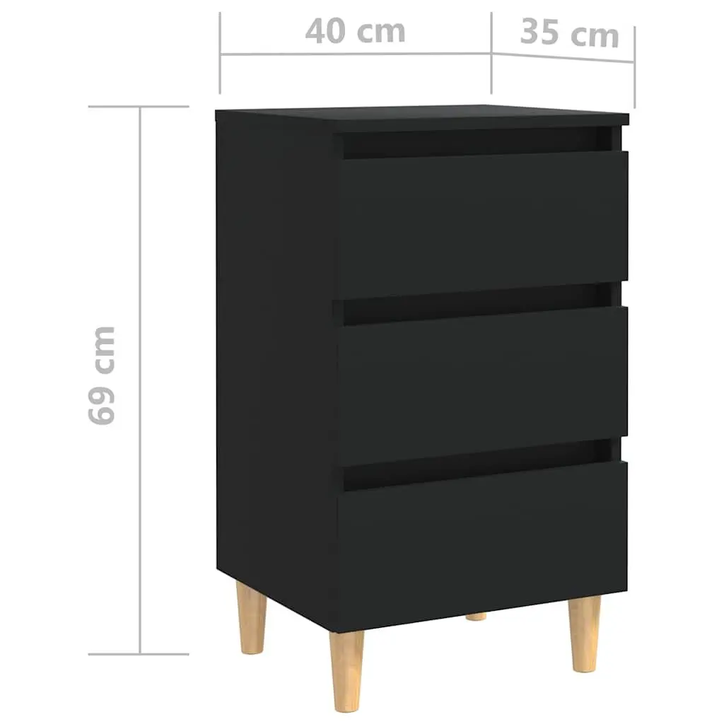 Black Bedside Tables with Ample Storage