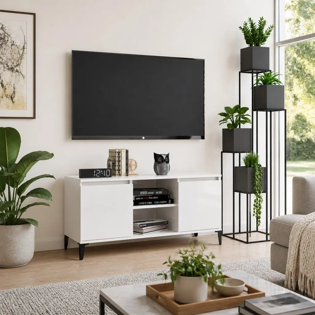 High Gloss White TV Cabinet