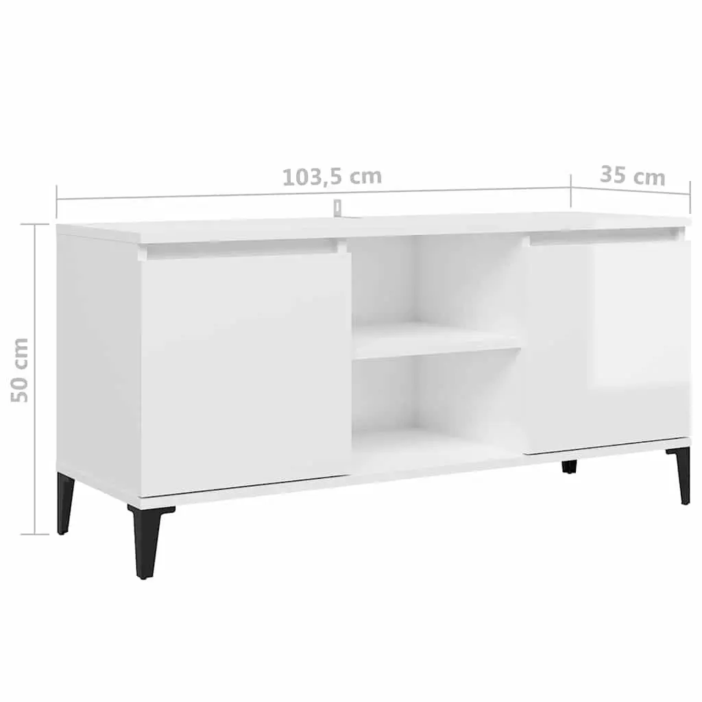 High Gloss White TV Cabinet