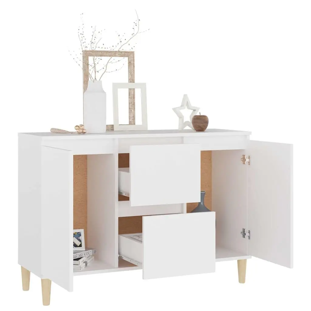 White Sideboard with Ample Storage Space