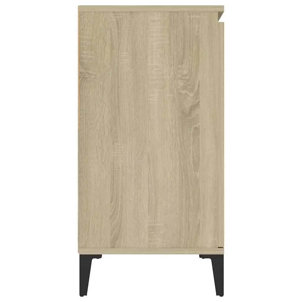 Sideboard with Drawers and Doors Brown Storage Cabinet Living Room Furniture